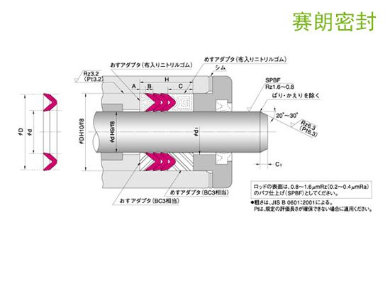 NOK-V99F型活塞/活塞桿密封_NOK密封件